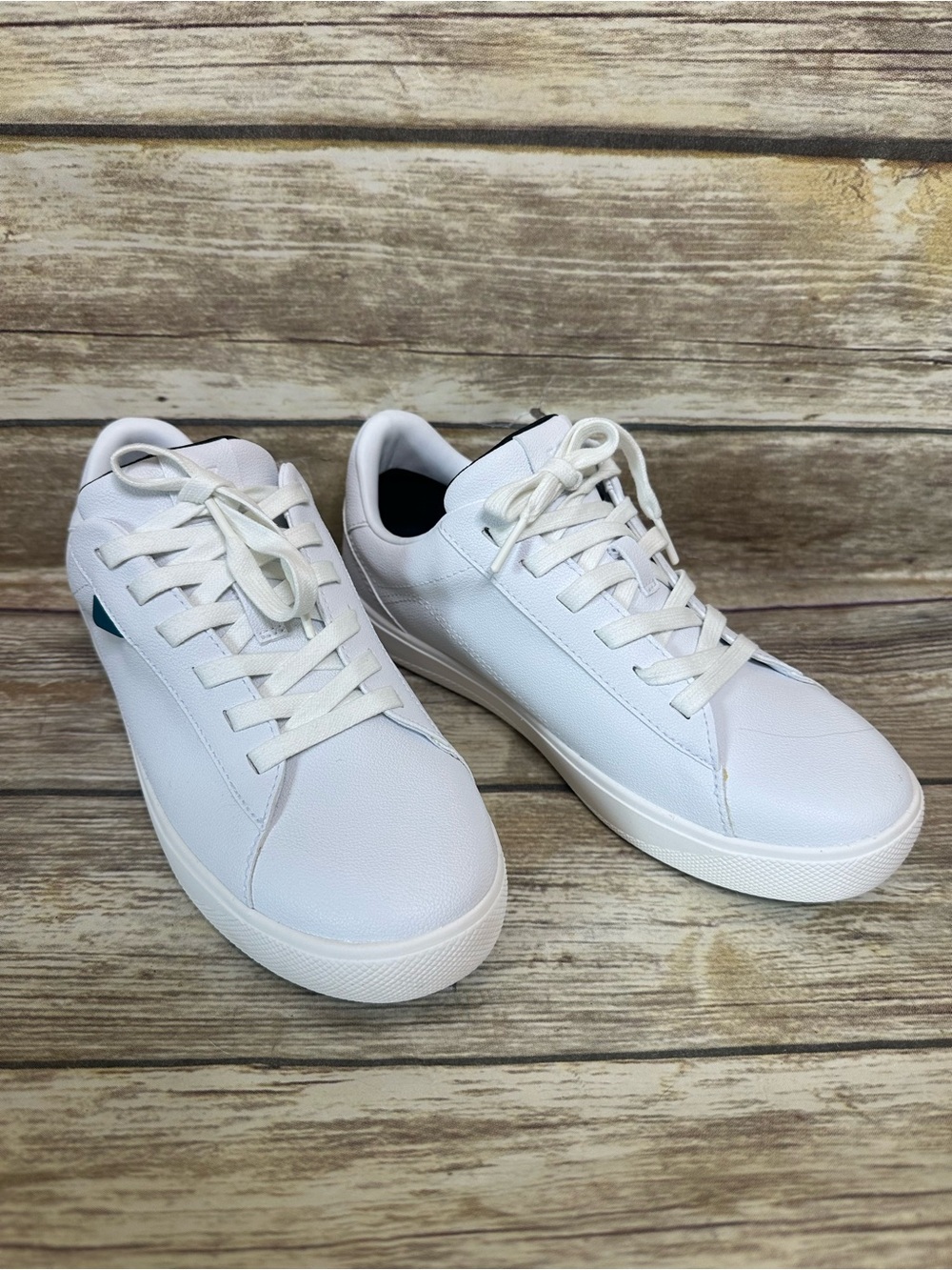 Vessi Soho Sneaker 2 Marble White Leather Athletic Waterproof Sneakers Womens 7